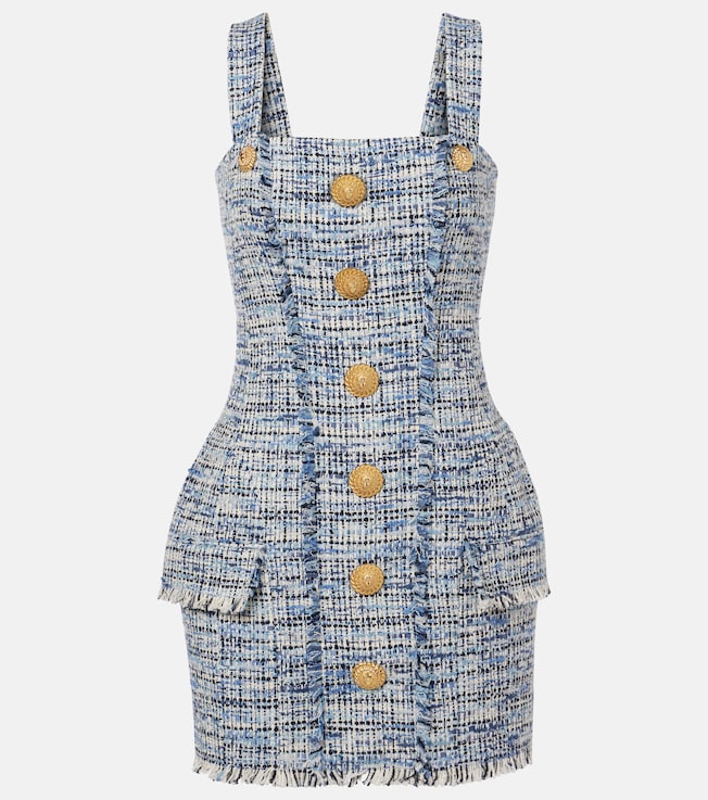 Denim tweed minidress | Balmain