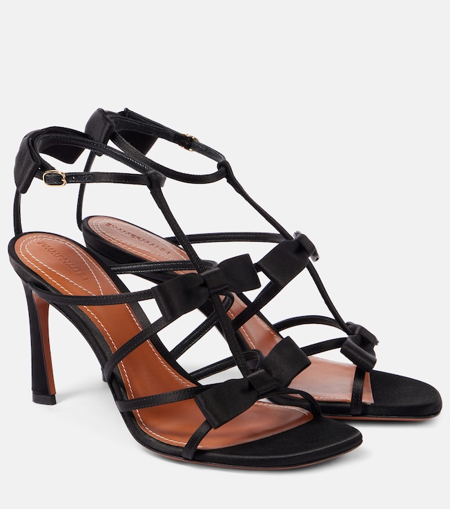 Tux 85 bow-detail satin sandals | Zimmermann