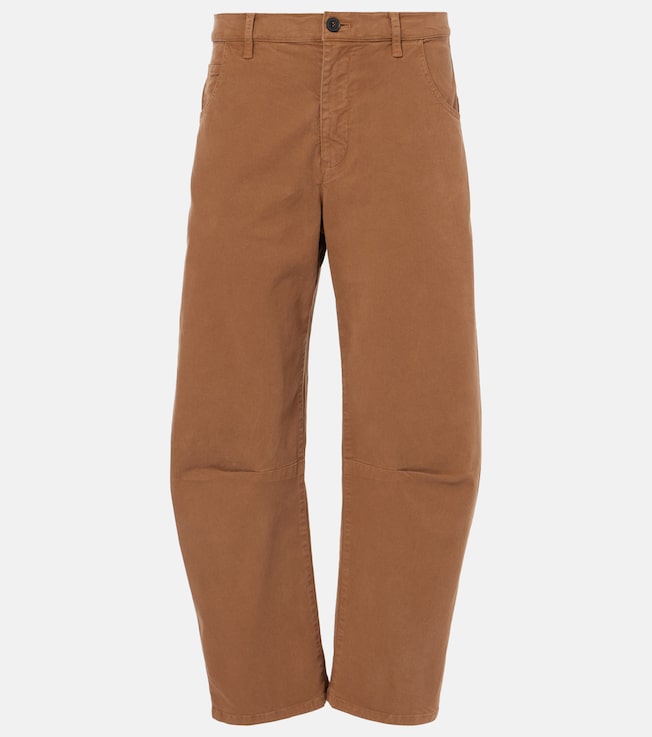Emerson mid-rise cotton barrel-leg pants | Nili Lotan