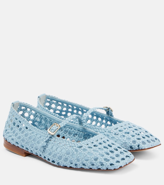 Paris woven leather ballet flats | Souliers Martinez