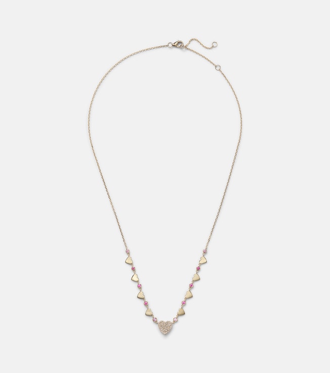 14kt gold necklace with diamonds and sapphires | Roxanne First