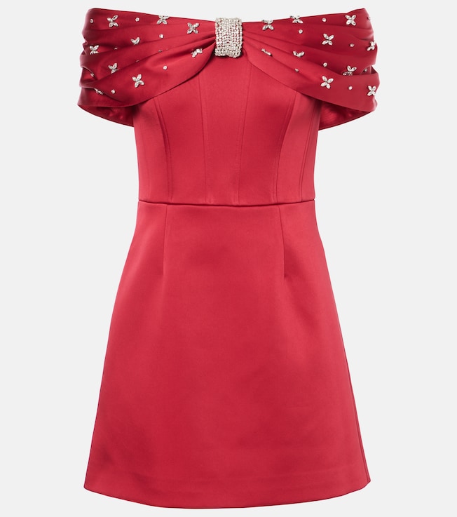 Carmella embellished satin minidress | Rebecca Vallance