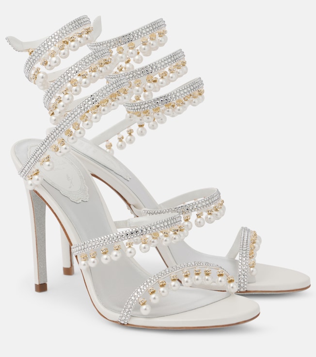 105 embellished satin sandals | Rene Caovilla