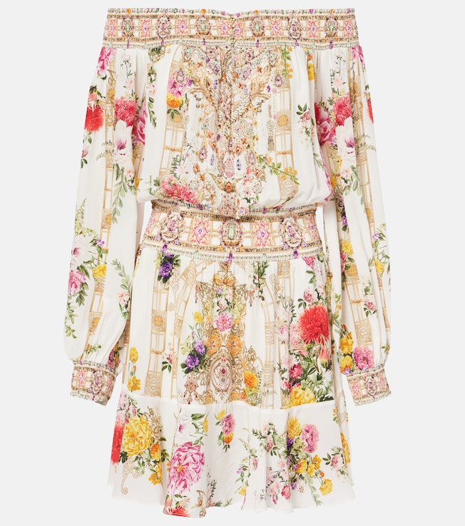 Floral silk minidress | Camilla