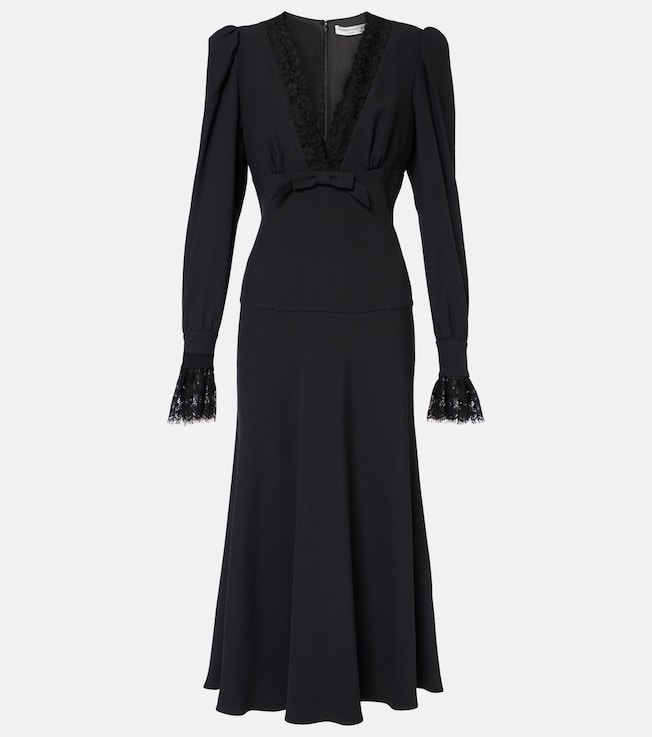 Envers lace-trimmed satin midi dress | Alessandra Rich