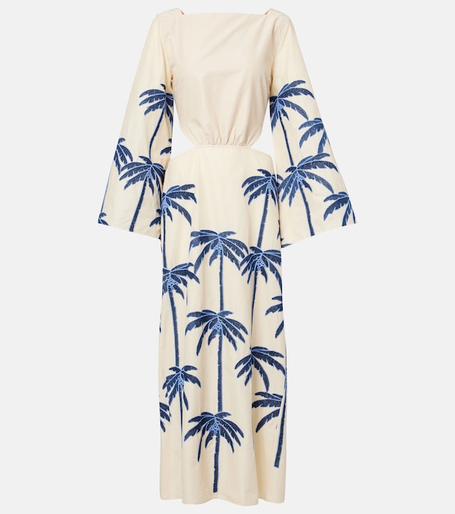 Journey embroidered cutout midi dress | Johanna Ortiz