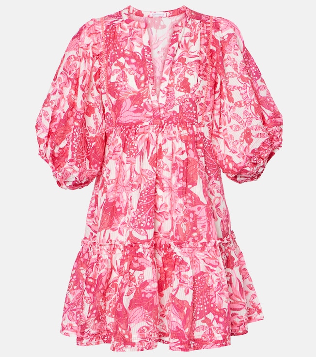 Aria printed cotton minidress | Poupette St Barth