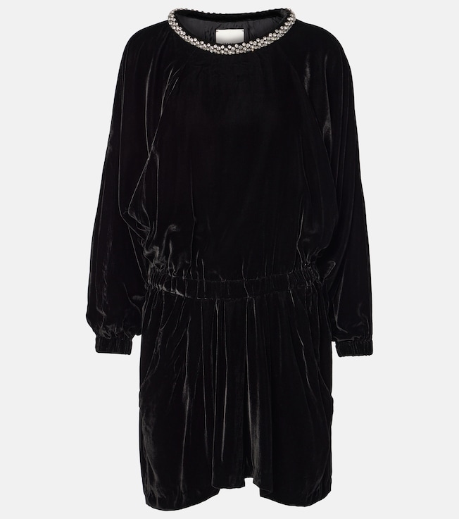 Beniga crystal-embellished velvet minidress | Isabel Marant