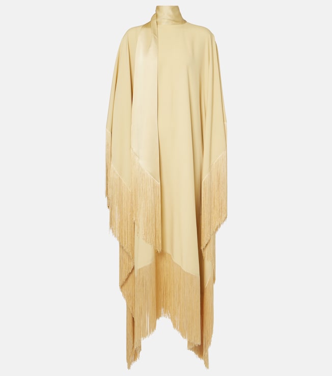 Mrs. Ross fringed crêpe cady kaftan | Taller Marmo