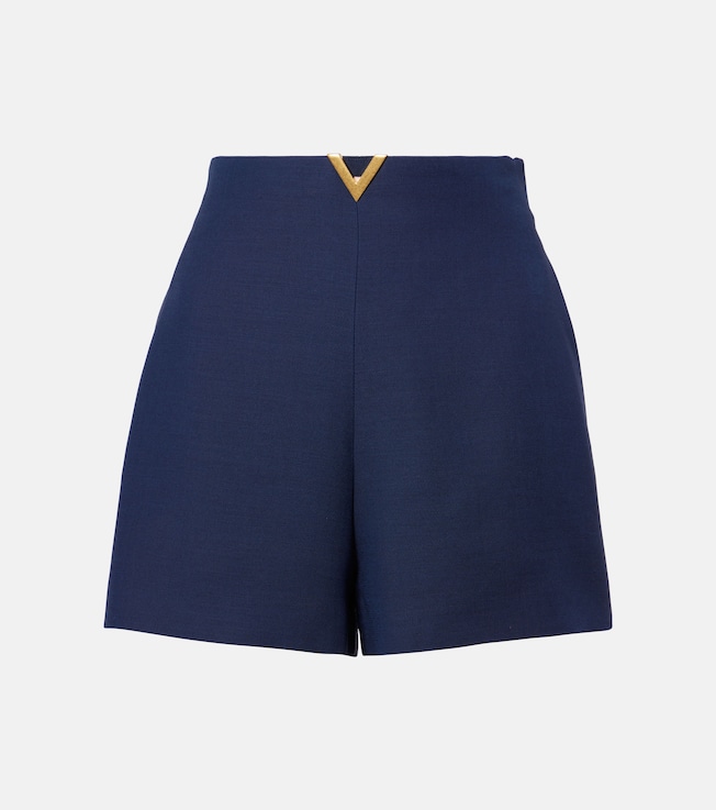 VLogo high-rise Crepe Couture shorts | Valentino