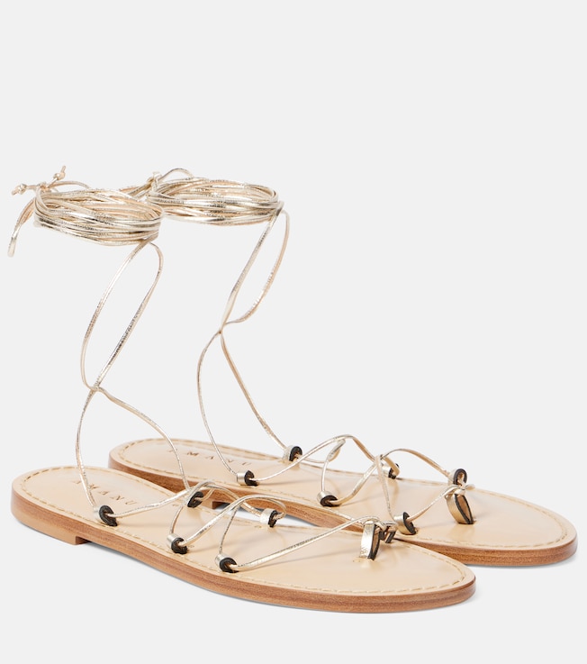 Serengetti metallic leather sandals | Amanu