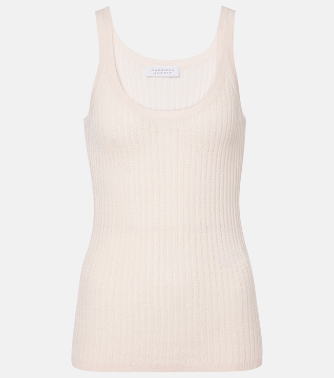 Nevin pointelle cashmere and silk tank top | Gabriela Hearst