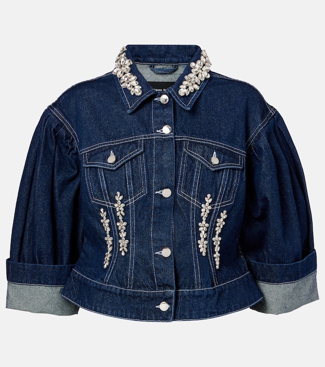Turbo embellished denim jacket | Simone Rocha