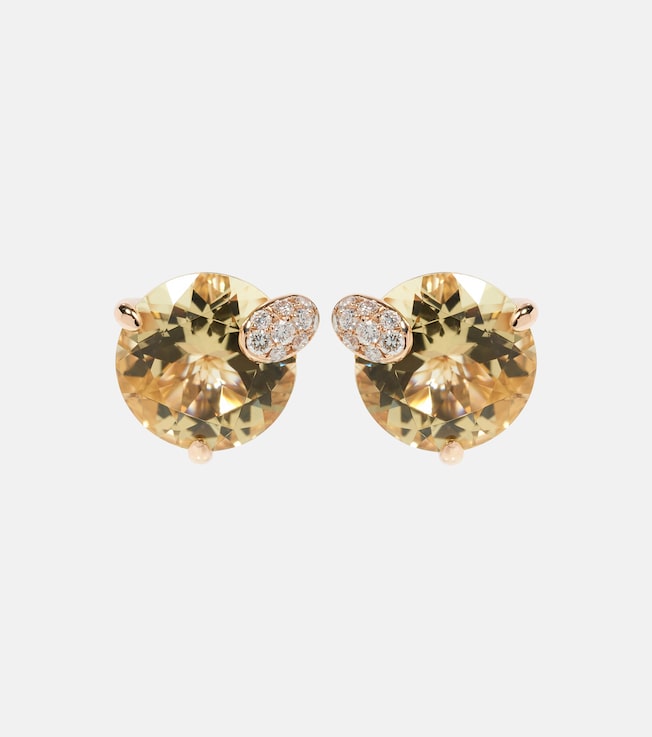 Peekaboo 18kt rose gold earrings with beryls and diamonds | Bucherer Fine Jewellery
