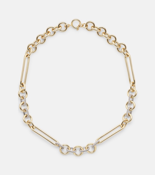18kt gold chain necklace with diamonds | FoundRae