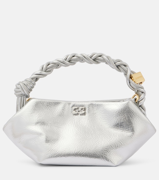 Bou Mini metallic leather shoulder bag | Ganni