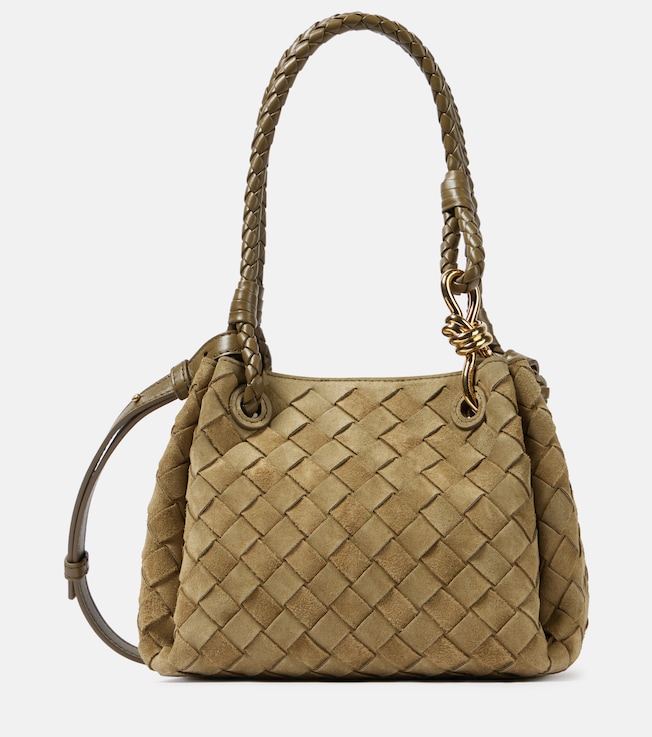 Parachute Small suede shoulder bag | Bottega Veneta