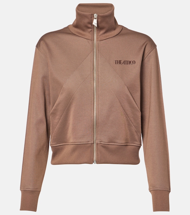 Zip-up cotton-blend fleece sweatshirt | The Attico
