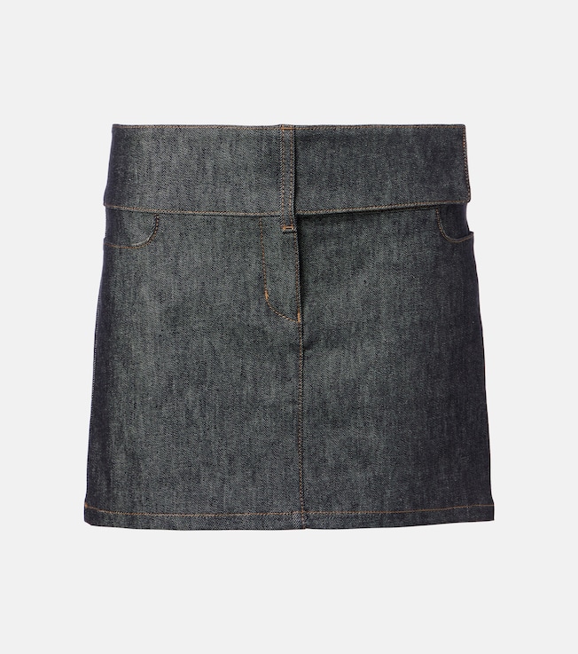 Belted denim miniskirt | Courrèges