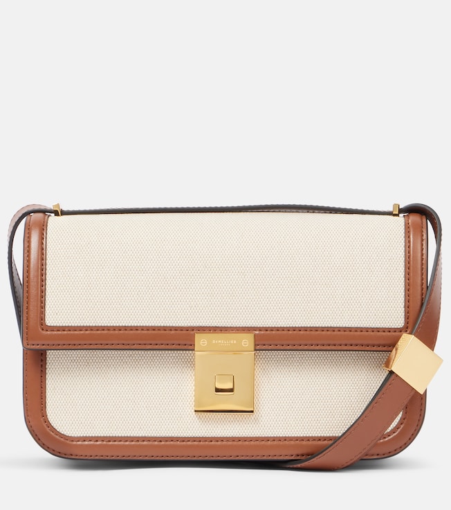 Paris leather-trimmed shoulder bag | DeMellier