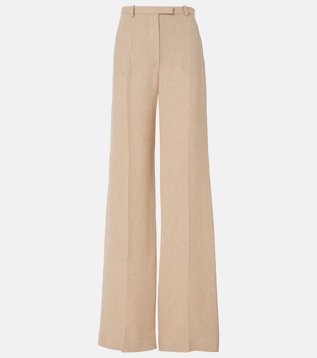 Emmit linen crêpe flared pants | Loro Piana