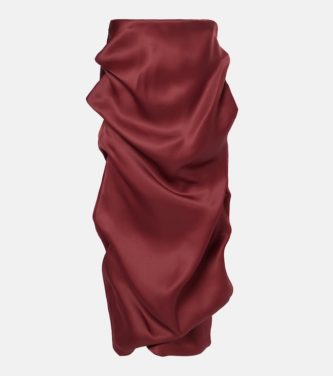 Olula draped silk gazar maxi skirt | Khaite