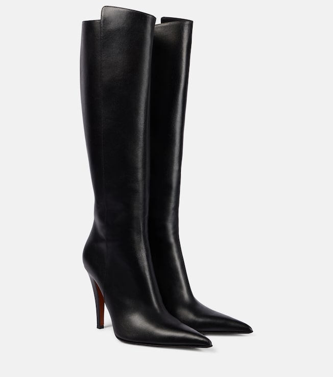 Birdee leather knee-high boots | McQueen