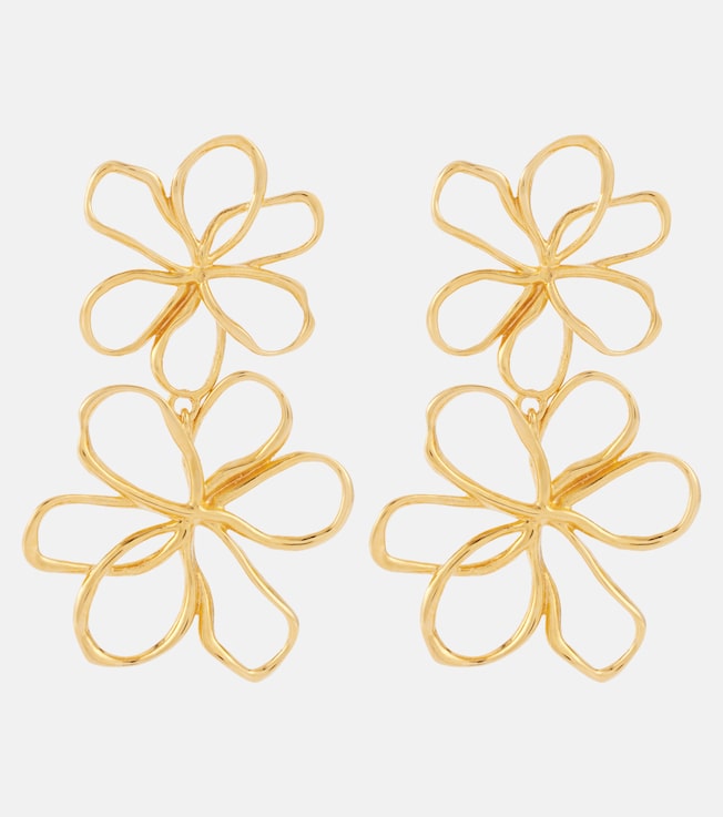 Threaded Flower drop earrings | Oscar de la Renta