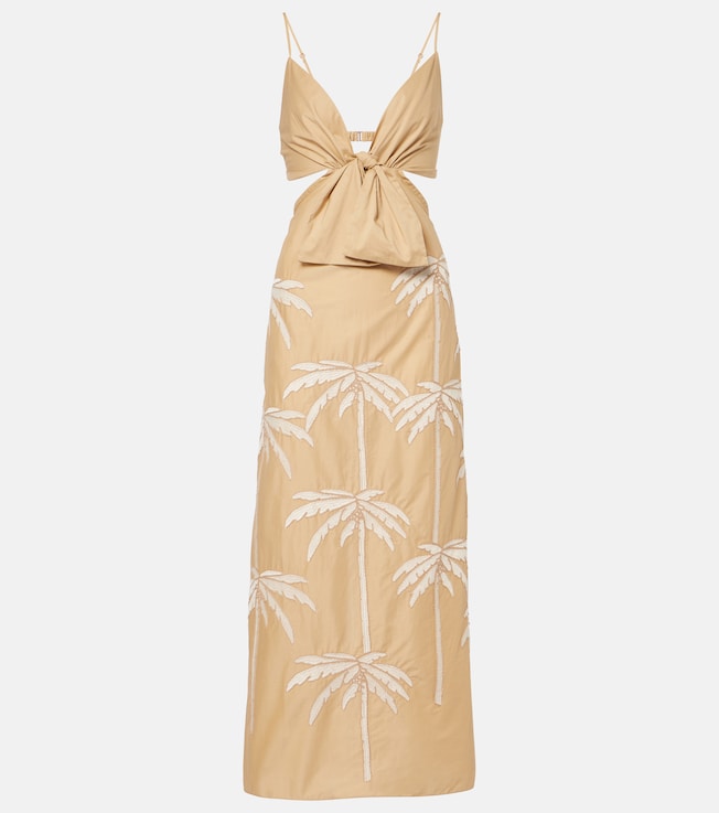Sea Swirl tie-detail cutout midi dress | Johanna Ortiz