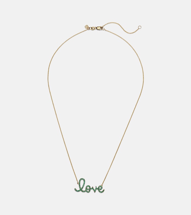 Love 14kt gold necklace with diamonds | Sydney Evan