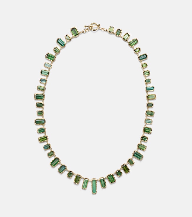 Bermuda Botany Eternity 18kt gold necklace with tourmalines | Octavia Elizabeth
