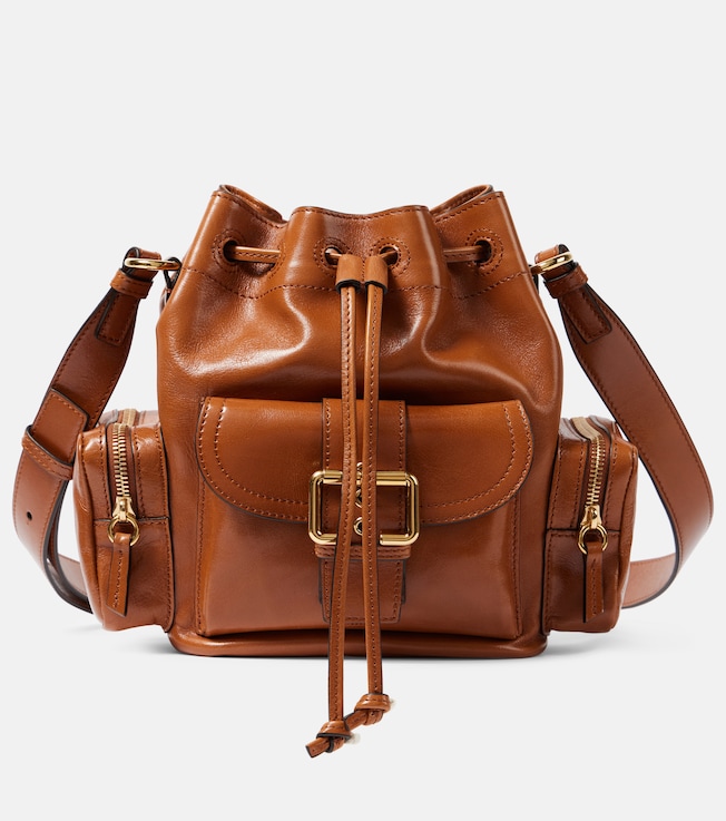 Camera leather bucket bag | Chloé