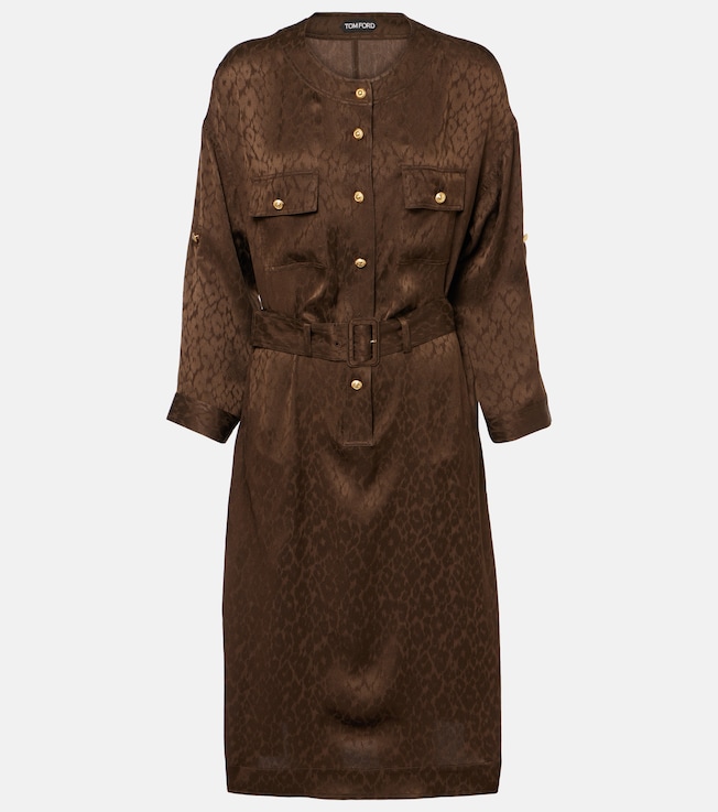 Silk jacquard midi dress | Tom Ford