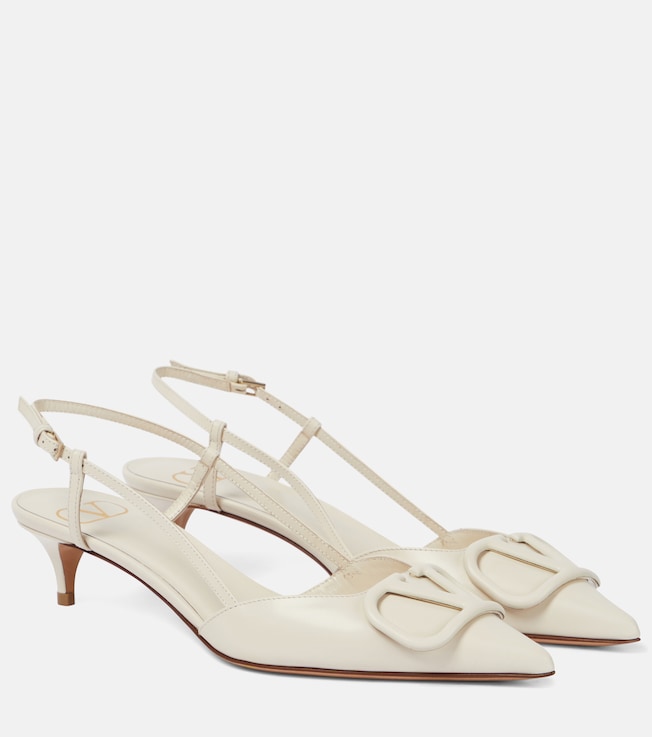 VLogo leather slingback pumps | Valentino Garavani