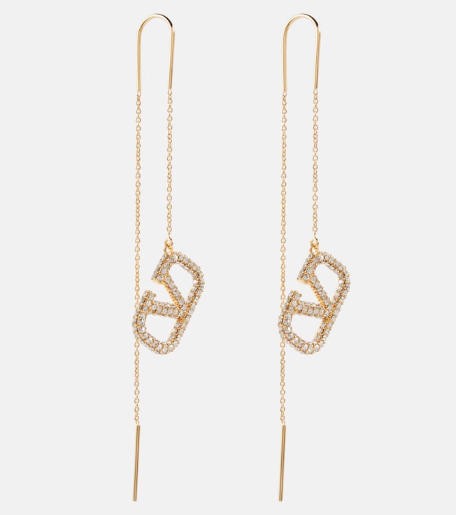 VLogo Signature embellished earrings | Valentino