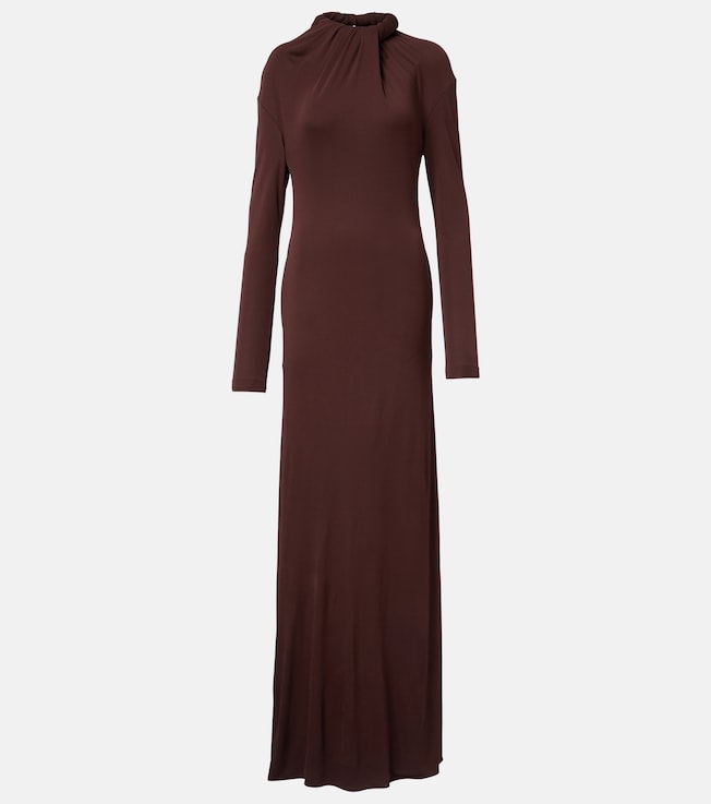 Gathered crêpe jersey gown | McQueen