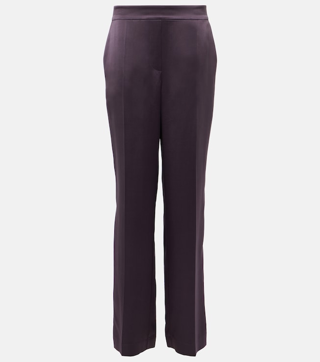 Tova high-rise silk satin wide-leg pants | Joseph