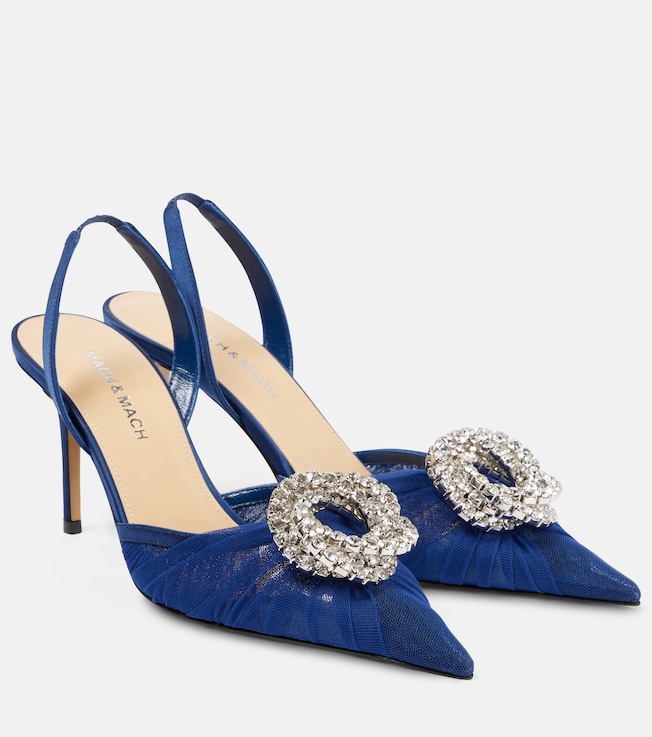 Galaxy 85 tulle slingback pumps | Mach & Mach