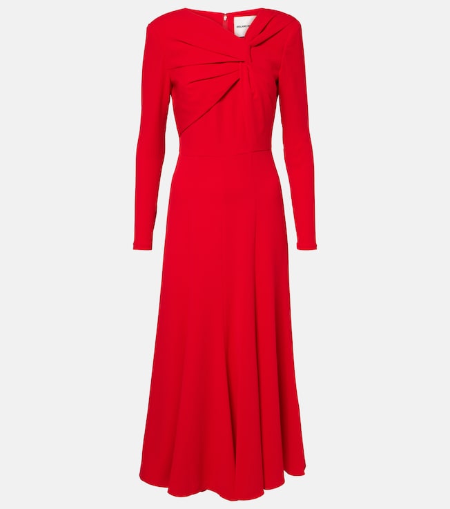 Gathered cady midi dress | Roland Mouret