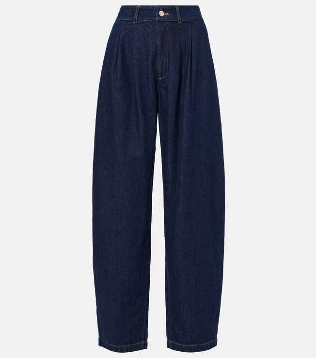 Tapered high-rise barrel-leg jeans | Frame