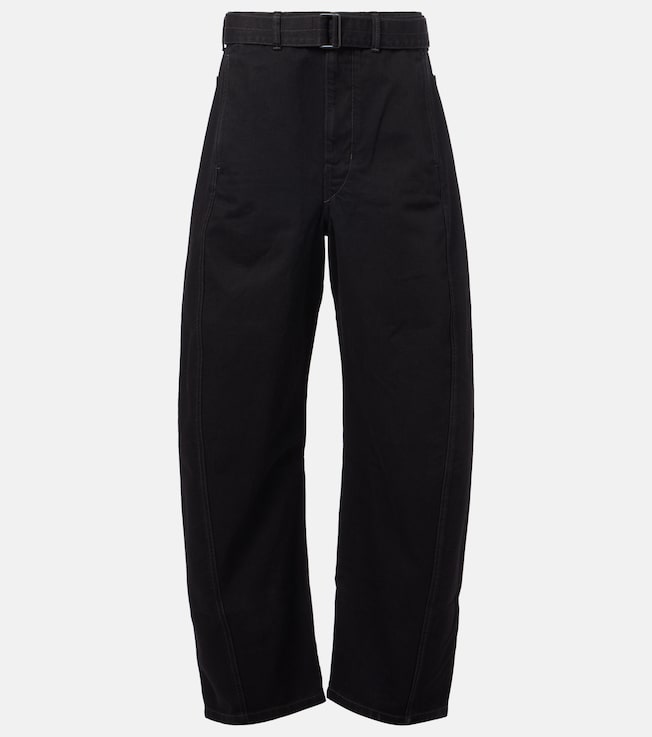Belted mid-rise barrel-leg jeans | Lemaire