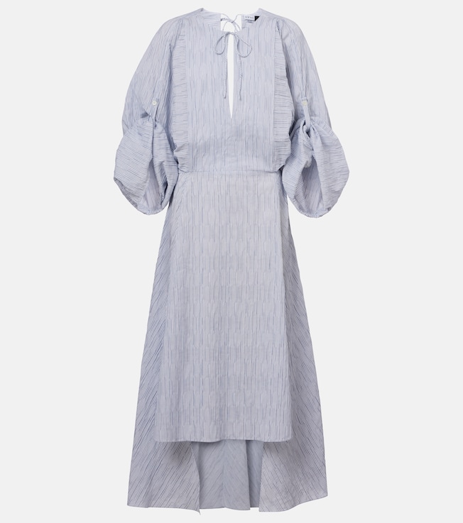 Paula's Ibiza cotton-blend midi dress | Loewe