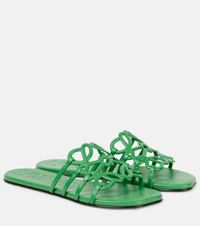 Anagram leather slides | Loewe