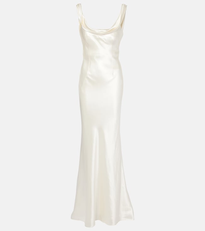 Bridal Chiara draped silk and wool gown | Danielle Frankel