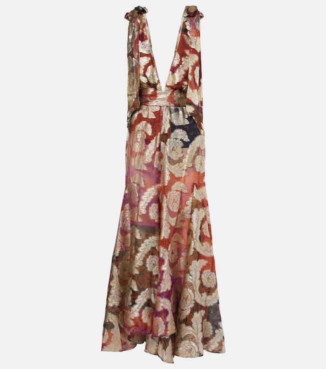 Lamé jacquard maxi dress | Farm Rio