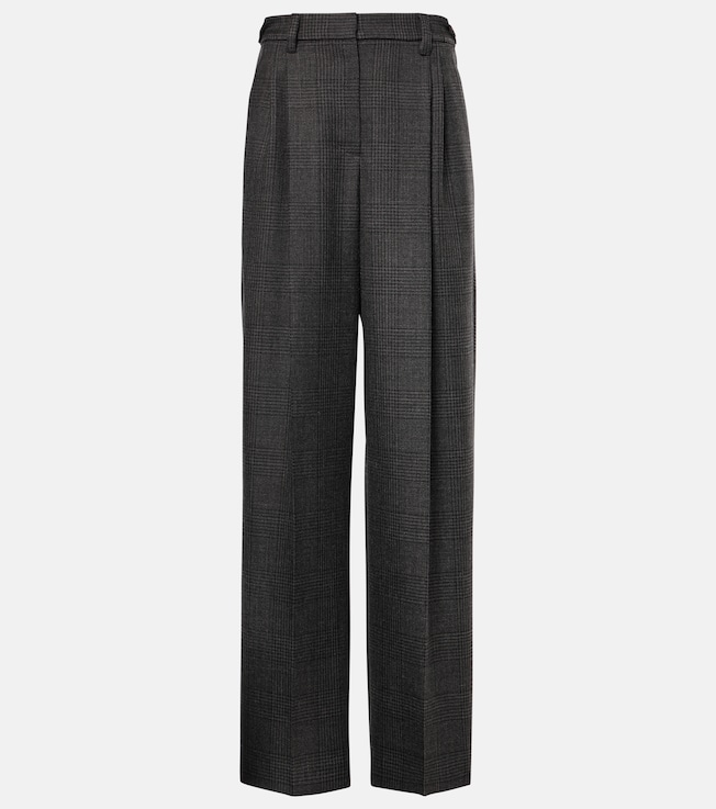 High-rise wool wide-leg pants | Brunello Cucinelli