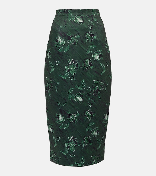 Lorelei floral taffeta faille pencil skirt | Emilia Wickstead