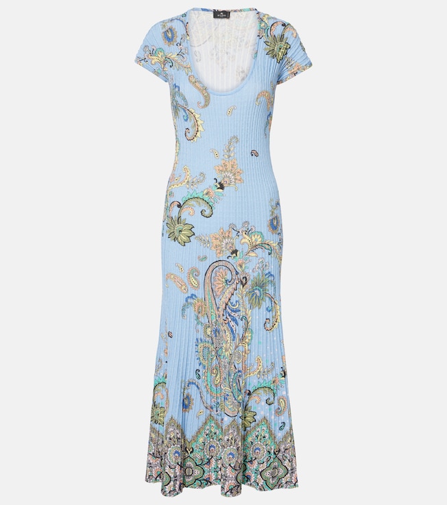 Printed cotton-blend midi dress | Etro