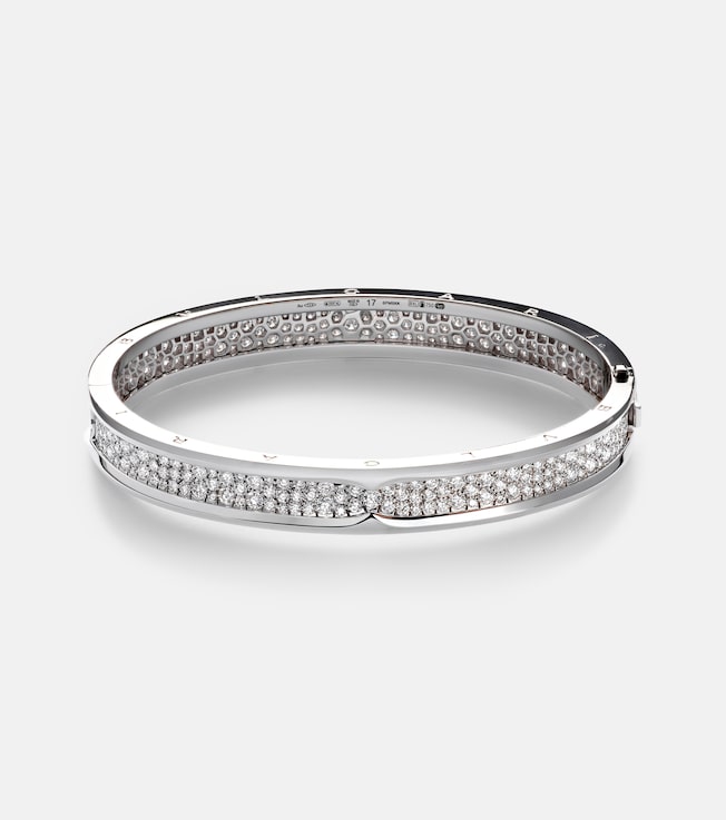 B.Zero1 18kt white gold bracelet with diamonds | Bvlgari