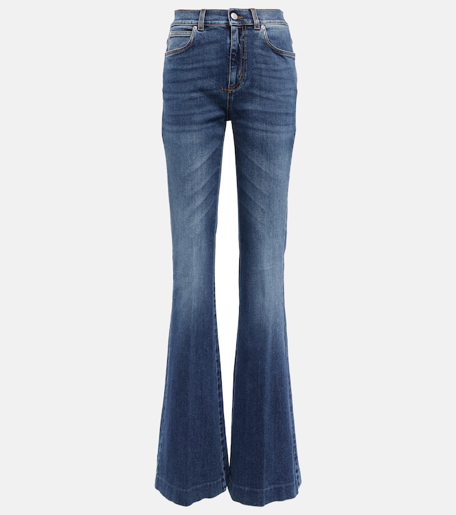 High-rise flared jeans | McQueen